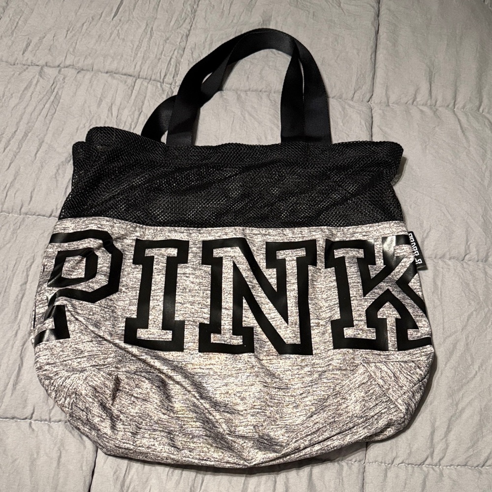 PINK Victoria's Secret Black and Gray Tote